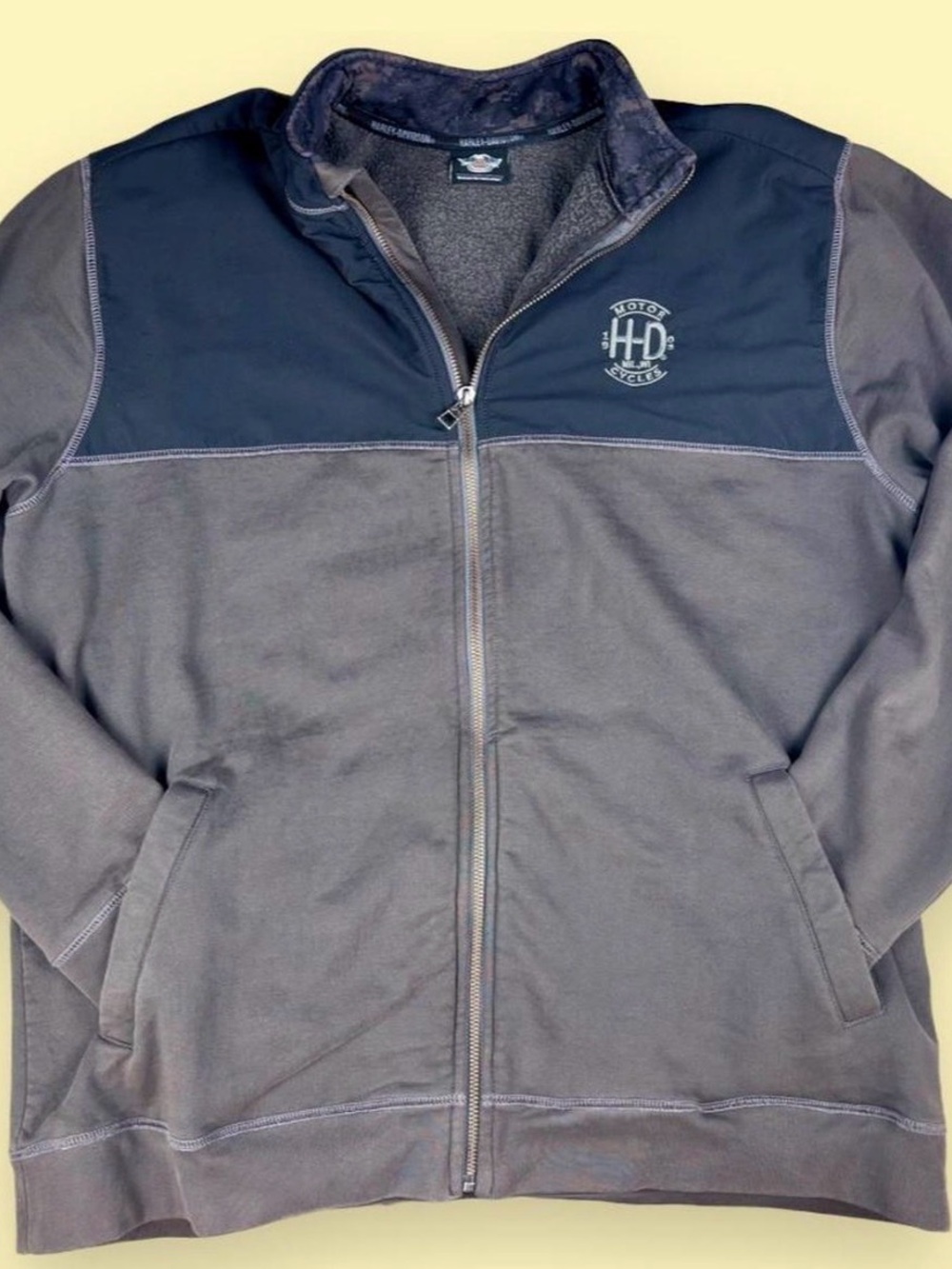 Harley-Davidson Dual Tone Embroidered Fleece Lines Jacket